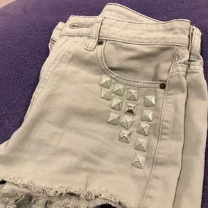 Cute studded jean shorts